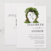 Invitation Arc floral | Mariage d'arborescence (Devant / Derrière)