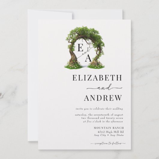 Invitation Arc floral | Mariage d'arborescence (Devant)