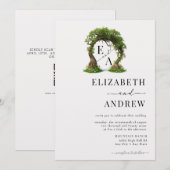 Invitation Arc floral | Mariage d'arborescence (Devant / Derrière)