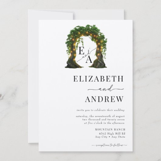 Invitation Arc floral | Mariage d'arborescence (Devant)