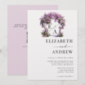 Invitation Arc floral | Mariage d'arborescence (Devant / Derrière)