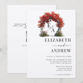 Invitation Arc floral | Mariage d'arborescence (Devant / Derrière)