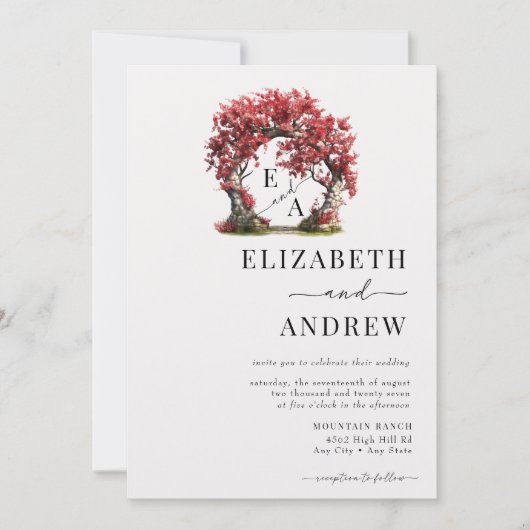 Invitation Arc floral | Mariage d'arborescence (Devant)