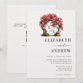 Invitation Arc floral | Mariage d'arborescence (Devant / Derrière)