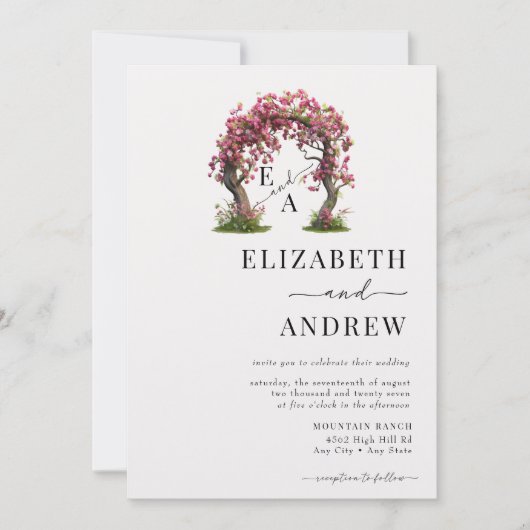 Invitation Arc floral | Mariage d'arborescence (Devant)