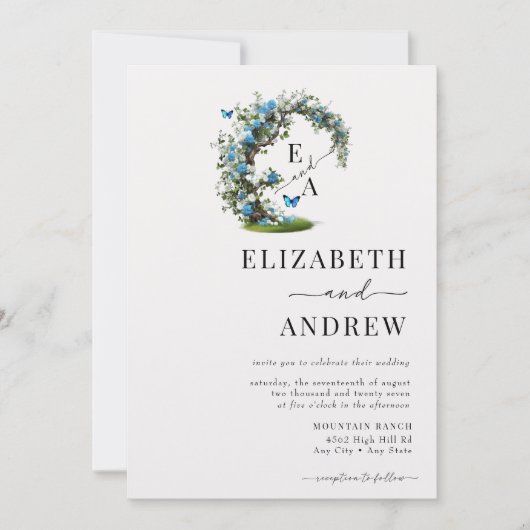 Invitation Arc floral | Mariage d'arborescence (Devant)