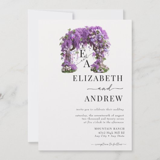 Invitation Arc floral | Mariage d'arborescence (Devant)