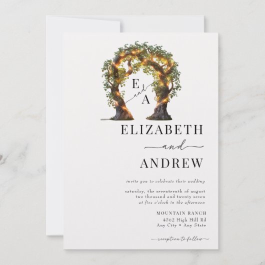 Invitation Arc floral | Mariage d'arborescence (Devant)