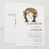 Invitation Arc floral | Mariage d'arborescence (Devant / Derrière)