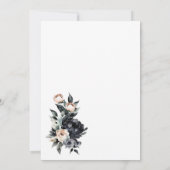 Invitation Arc Floral Noir Mariage après la fête (Dos)