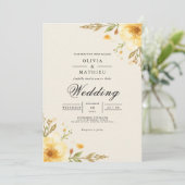 Invitation Arc Floral Or Whimsy Mariage (Debout devant)