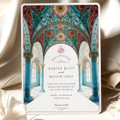 Invitation Arc Floral Orné & Dôme Mariage islamique