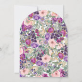 Invitation Arc floral rose violet 100e anniversaire (Dos)