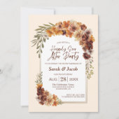 Invitation Arc Floral Rustique Mariage après la fête (Devant)