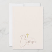 Invitation Arc flou moderne Boho Floral Baptême (Dos)