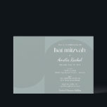 Invitation Arc géométrique moderne Dusty Bat mitzvah Turquois<br><div class="desc">Invitation de Bat mitzvah Turquoise minimaliste géométrique moderne</div>