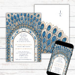 Invitation Arc gothique de Peacock | Mariage de monogramme<br><div class="desc">Explorez notre série de Faire-part de mariage "Peacock Gothic Arch" (également connue sous le nom de "Peacock Plume Arch"), disponibles en formats imprimable et électronique, offrant la flexibilité des options de téléchargement imprimé ou instantané. Embrassez le symbolisme de beauté du paon, ses nouveaux débuts et son éveil spirituel, enrichissant cette...</div>