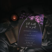 Invitation Arc gothique Moody violet romantique Mariage flora