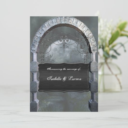 Invitation Arc gothique Plaque Vampire Goth Mariage (Debout devant)