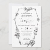 Invitation Arc gothique tiré à la main 30e fête d'anniversair (Devant)