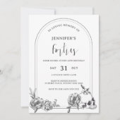 Invitation Arc gothique tiré à la main 50e fête d'anniversair (Devant)