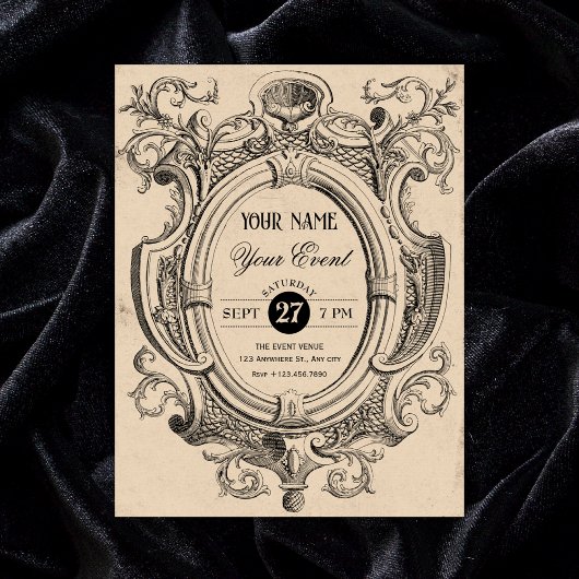 Invitation Arc gothique vintage