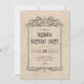 Invitation arc gothique vintage pour anniversaire (Devant)