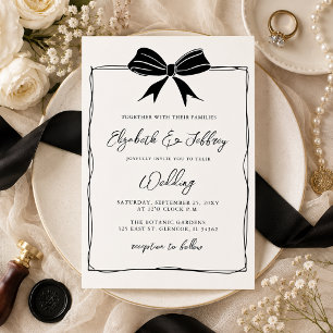 Invitation Arc Main Dessinée Coquette Mariage Moderne Chic