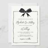 Invitation Arc Main Dessinée Coquette Mariage Moderne Chic (Devant)