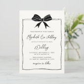 Invitation Arc Main Dessinée Coquette Mariage Moderne Chic (Debout devant)