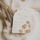 Invitation Arc Mariage de automne élégant en ivoire et en ter