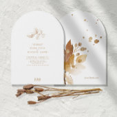 Invitation Arc Mariage d'éclaboussure d'automne d'or ID655
