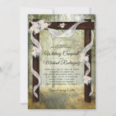 Invitation Arc Mariage en bois rustique enchanté (Devant)