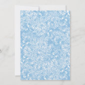 Invitation Arc Mariage Fleur Bleu Délicat (Dos)