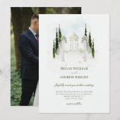 Invitation Arc Mariage floral (Devant / Derrière)
