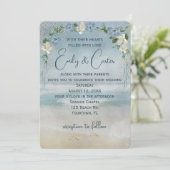 Invitation Arc Mariage floral avec filet nautique (Debout devant)