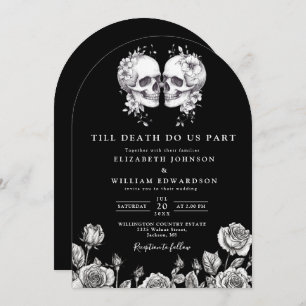 Invitation Arc Mariage Gothique Noir Et Blanc