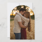 Invitation Arc Mariage photo Dusty Blue Elegant Monogram (Dos)