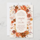 Invitation Arc Mariage végétal en crème et cuivre (Devant)