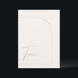 Invitation Arc minimal Boho moderne Tableau Dix Numéro de tab<br><div class="desc">Designed to coordinate with the "Arches Minimum" Wedding Invite Collection. To change details,  click "détails". To move the text or change the size,  font,  or color,  click "Edit using Design Tool". View the collection link on this page to see all of the matching items in this beautiful design.</div>