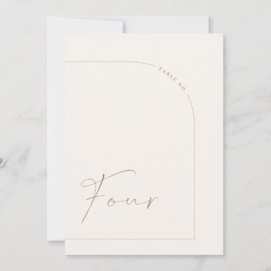 Invitation Arc minimal Boho moderne Tableau Quatre Numéro de (Devant)