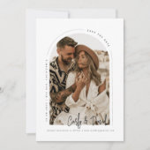 Invitation Arc minimal Enregistrer l'invitation de date (Devant)