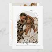 Invitation Arc minimal Enregistrer l'invitation de date (Devant / Derrière)