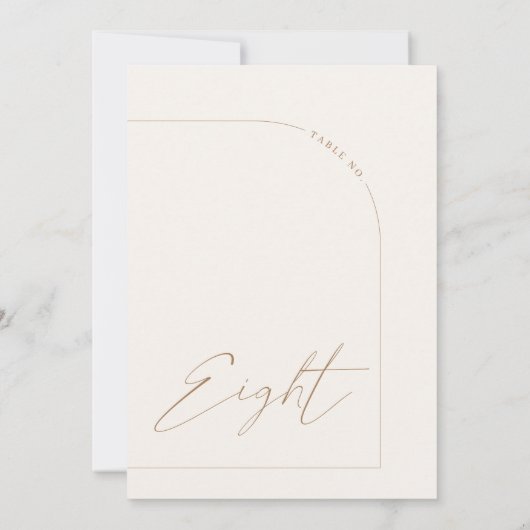 Invitation Arc minimal moderne Boho Tableau Huit Numéro de ta (Dos)