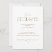 Invitation Arc minimal moderne photo Gold Graduation Party (Dos)