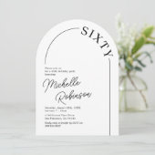 Invitation Arc minimaliste adulte 60e anniversaire (Debout devant)