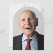 Invitation Arc minimaliste adulte 80e anniversaire (Dos)