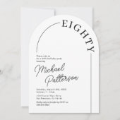 Invitation Arc minimaliste adulte 80e anniversaire (Devant)