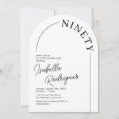 Invitation Arc minimaliste adulte 90e anniversaire (Devant)
