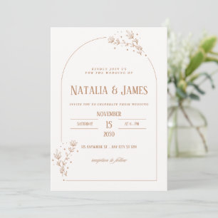 Invitation Arc minimaliste avec Acc Floral